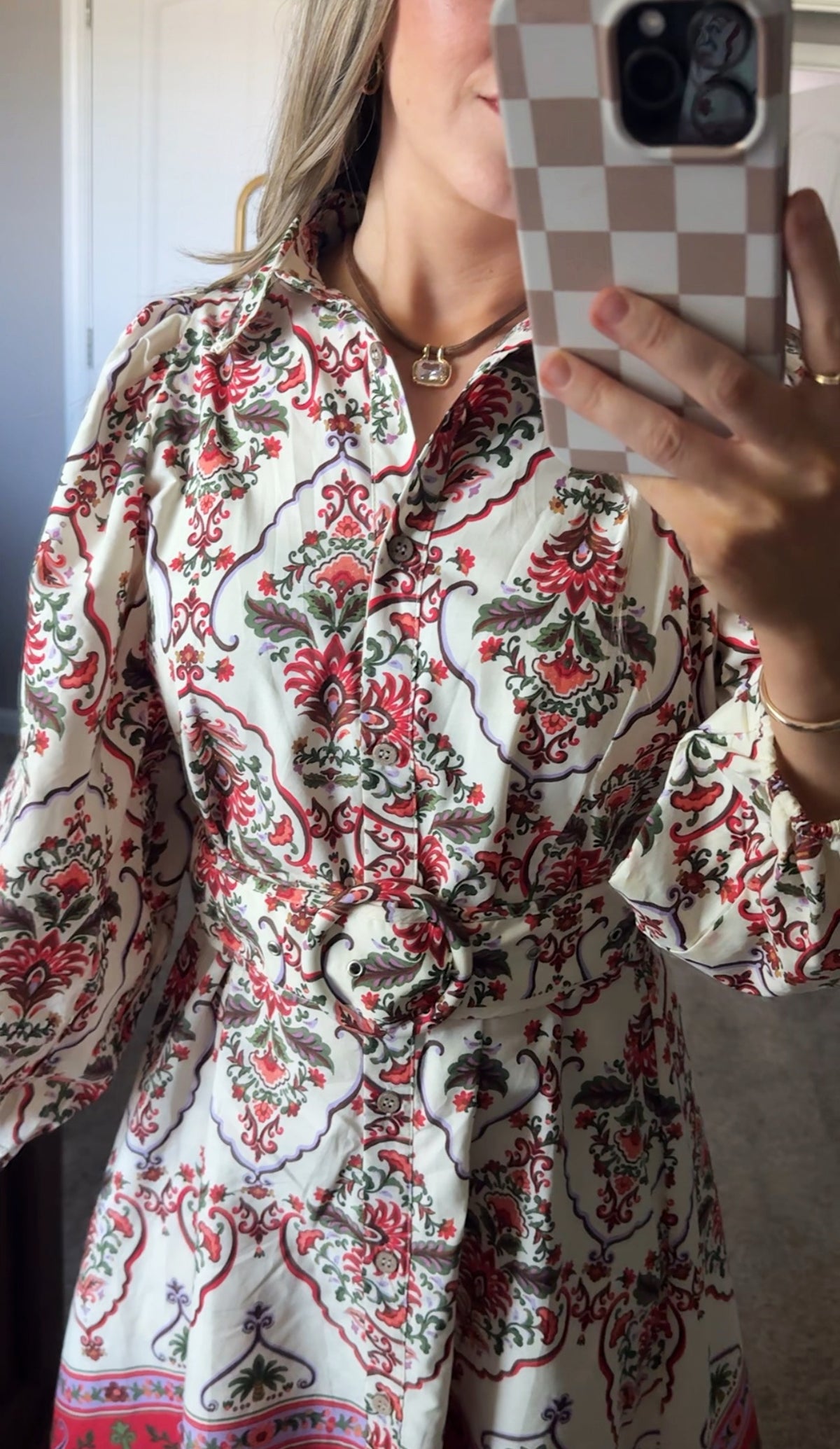 Paisley Bloom Mini Dress