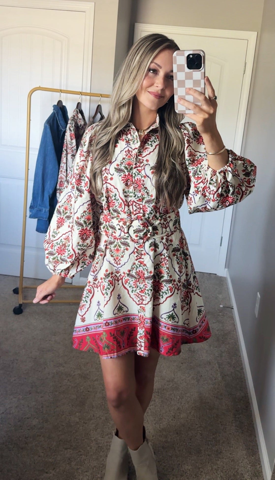 Paisley Bloom Mini Dress