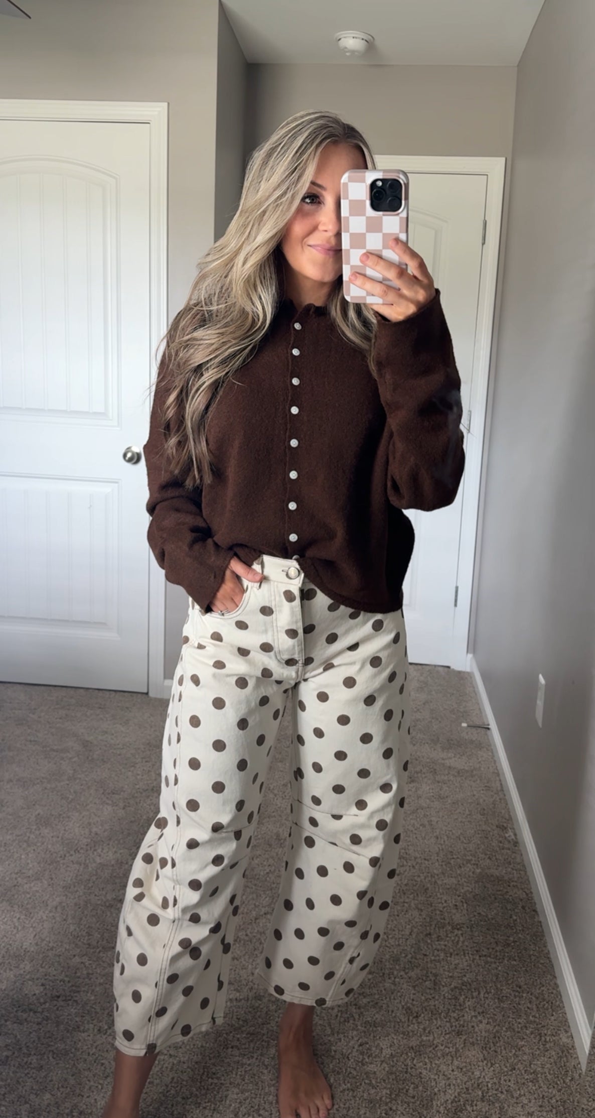 Polka Dot Barrel Denim