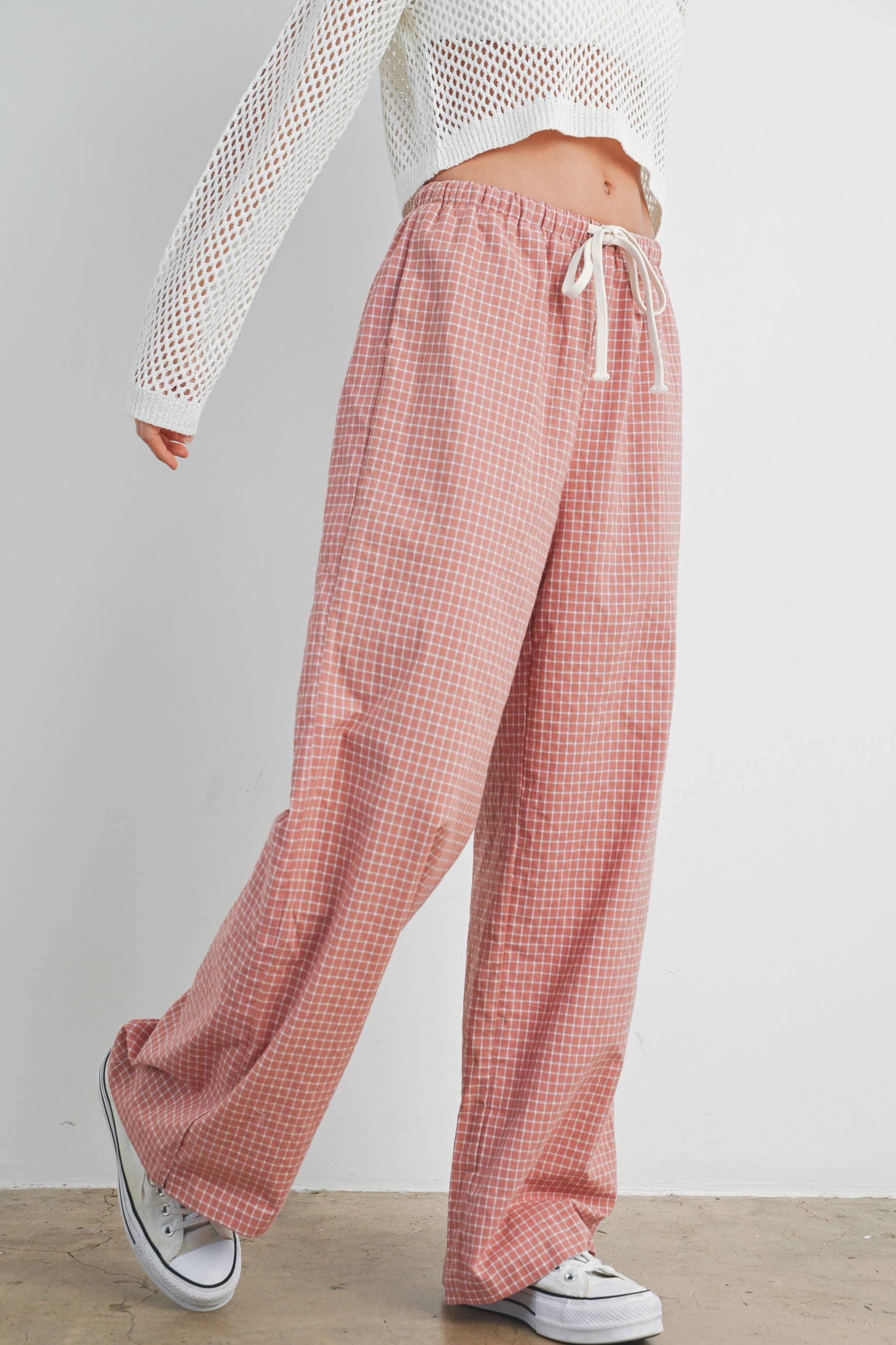 Rose Gingham Pants